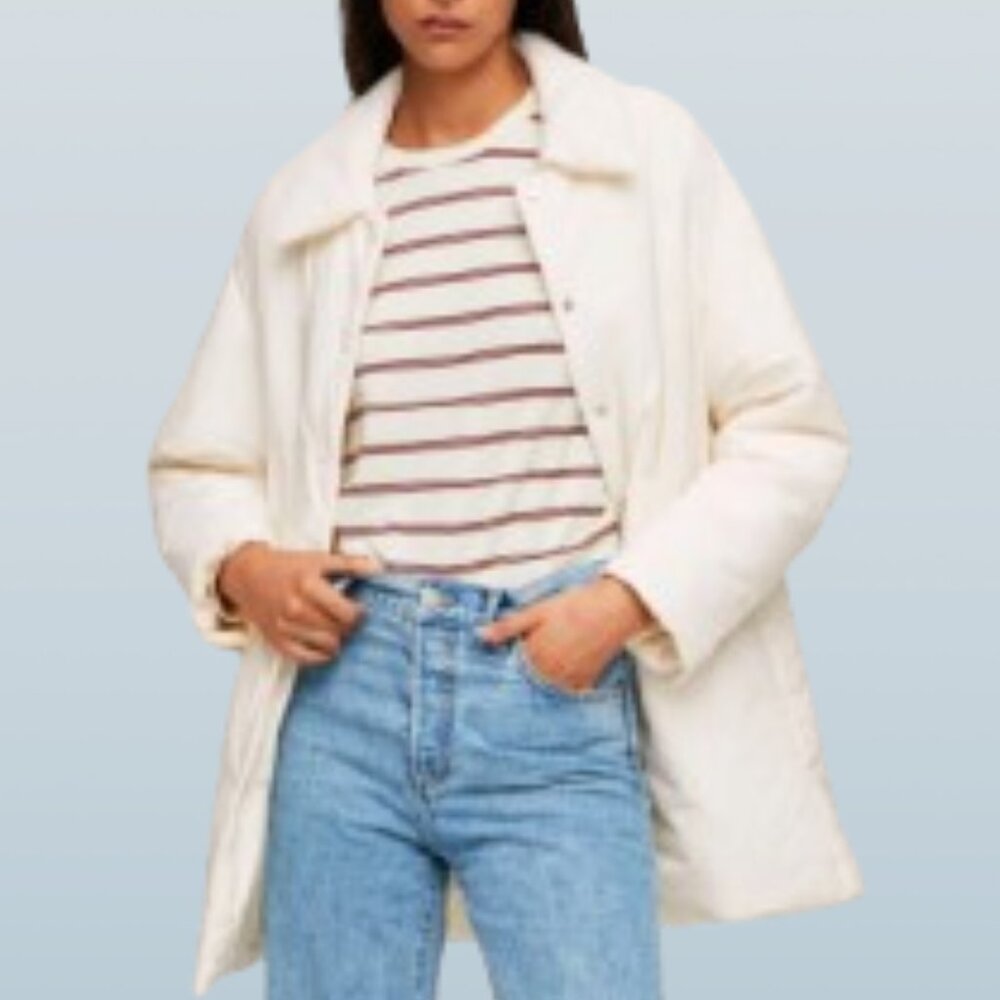 NEW Mango Water Repellent Insulated Quilted Light weight Coat- Size XS